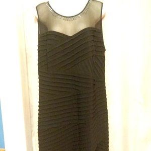 Calvin Klein Black Sleeveless Bandage Dress
